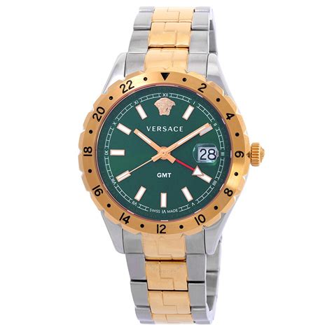 versace men's v11050016|Hellenyium GMT Quartz Green Dial Mens Watch V11050016.